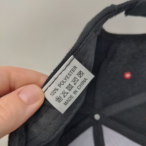 Chicago Strapback Hat Black One Size Adjustable Embroidered 6 Panel - Picture 7 of 7